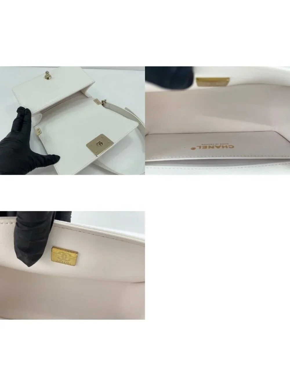 Chanel Shoulder Bag Caviar Leather Boy Small
